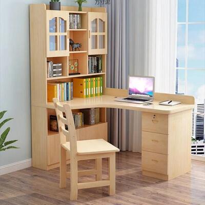 实儿木书书架一体书34067柜组合转角电桌写字脑桌学习桌桌童拐角