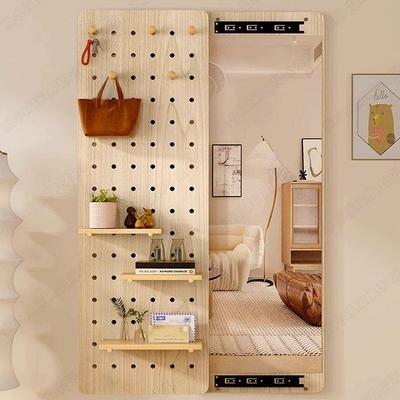 JVA隐形穿衣镜推拉关隐藏全墙身镜子贴挡可遮壁挂洞洞板玄关试衣