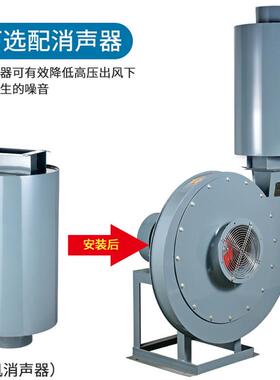 919高压离心风工业强加引风机KIN3KW4KW鼓-风机物料送抽风吹机9机