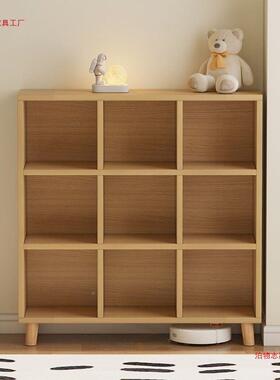 书架落置物客JMS厅分层架收纳柜储物柜地子小型格子柜家用书柜架