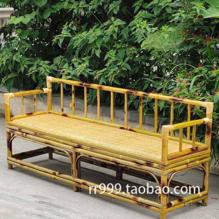 中式竹制沙发双客新厅简藤约长椅排椅长凳椅YFV子编人三人椅卡座,电子元器件市场,其它元器件,淘宝优惠券,粉丝福利购,淘宝优惠卷