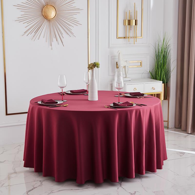 桌酒店饭店家用形大圆桌餐桌布锻布面专用高档餐宴会圆TTV台布布