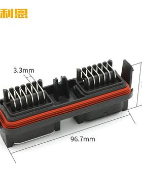 DTM13-12PA-1PFSDB-R008汽接车防水接器连24芯接插件弯2针座线端