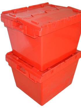 超大物号SY周红色转箱物流斜箱带盖带锁孔货配插送箱