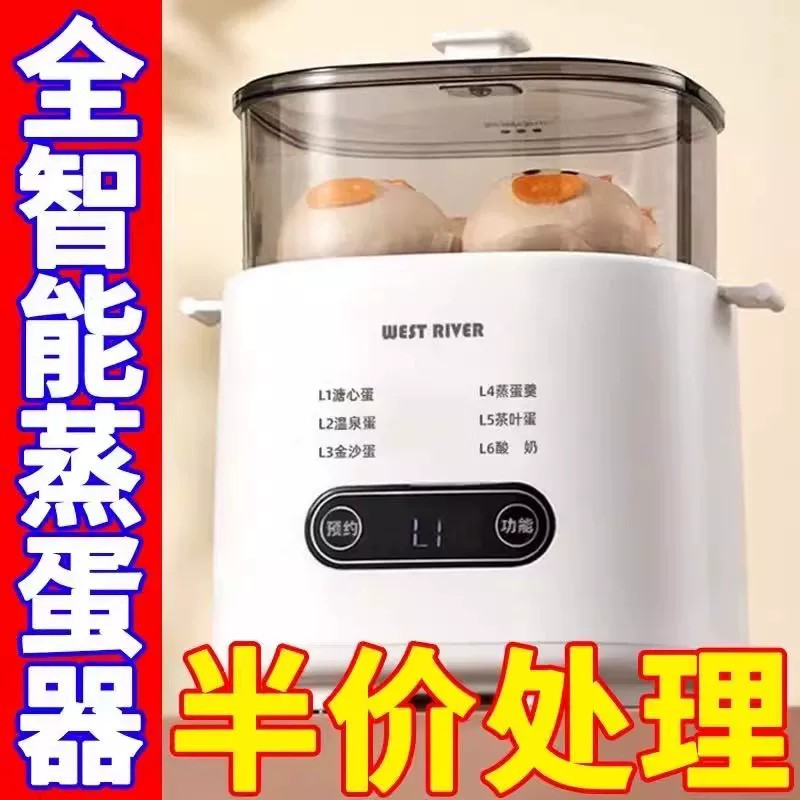 德国双层早餐机家用预约定时蒸蛋神器自动断电防干烧多功能煮蛋器
