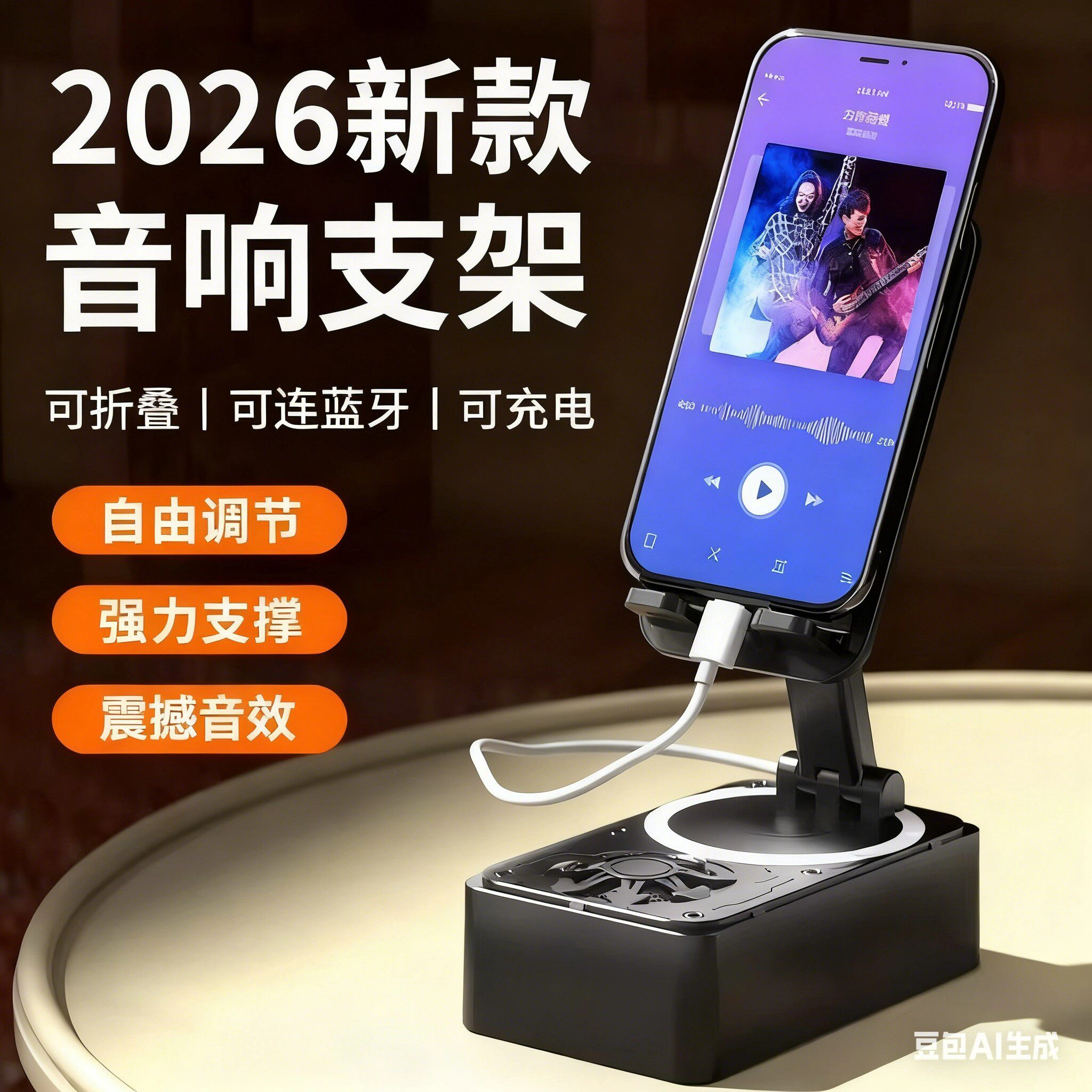 手机支架蓝牙音响看剧听歌充电宝一体音箱多功能懒人用智能三合一