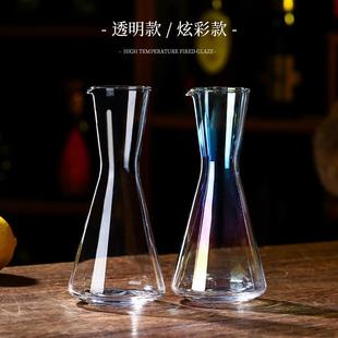 家用商用高档高脚酒杯白酒酒壶分酒器 轻奢精致水晶玻璃白酒杯套装