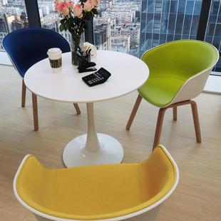 洽谈桌椅组合4s店售楼部前台接待展厅办公室面试培训会议室小圆桌