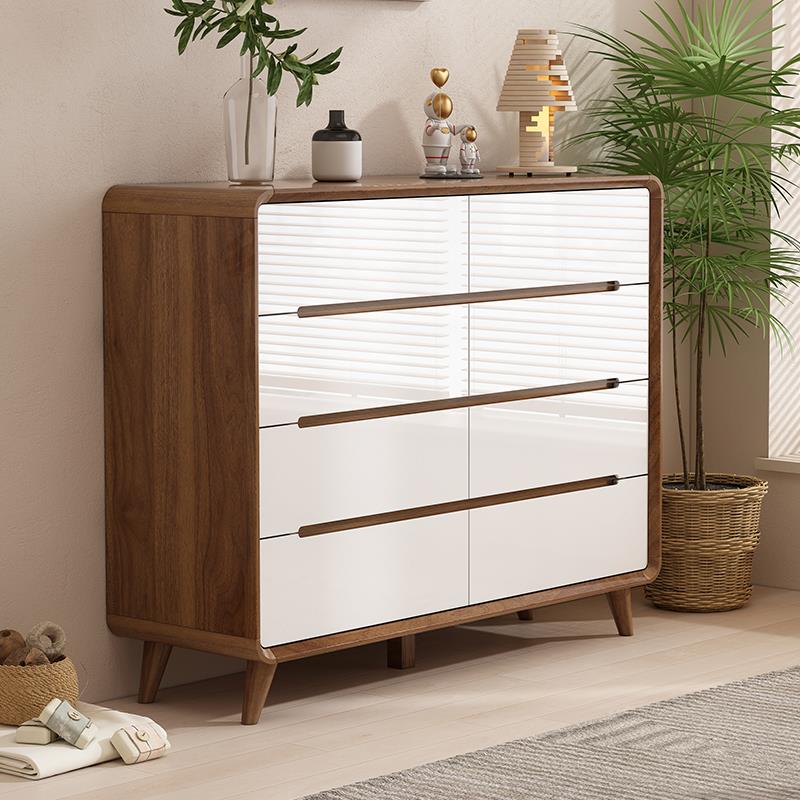 新中式六斗柜实木抽屉简约五斗柜客厅卧室斗会柜靠墙收纳储物柜子