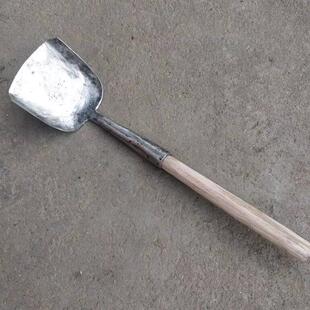 老式304不锈钢锅铲一体家用小号食品级炒菜厨具长柄长把加长加厚