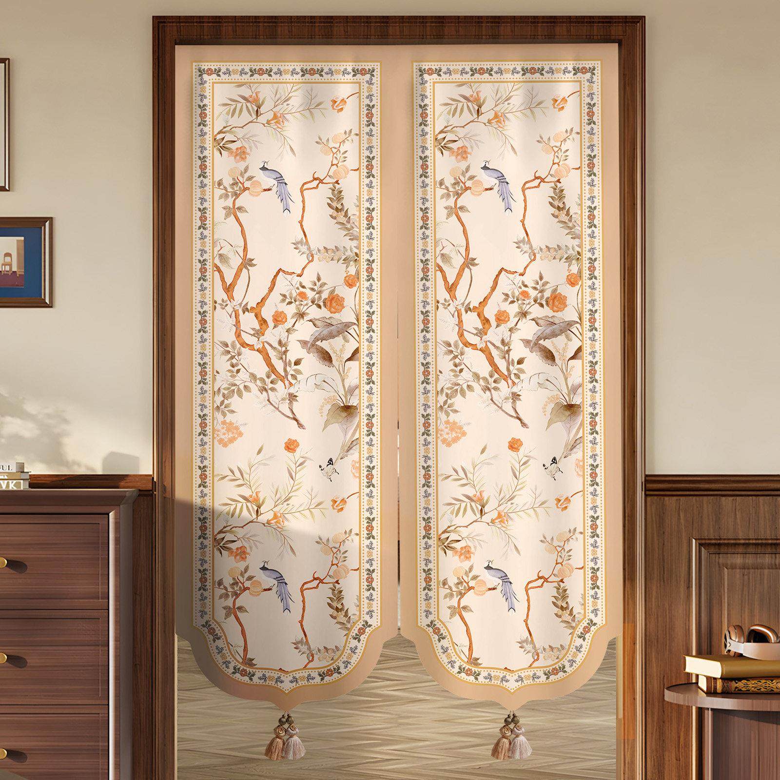 知画新中式门帘半截门帘家用防尘半帘卧室防尘遮丑布隔断帘子,居家布艺,门帘,淘宝优惠券,粉丝福利购,淘宝优惠卷