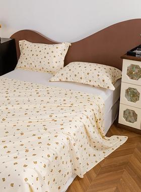 a类母婴级任意尺寸榻榻米加宽长3米双层纱定制床单