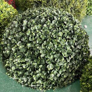 户外绿植井盖遮挡装饰品绿植球彷真大叶黄杨梅草球装饰米兰草球