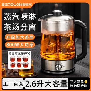 2.6升大容量煮茶器蒸汽喷淋式家用保温黑茶蒸煮两用养生壶赛普龙