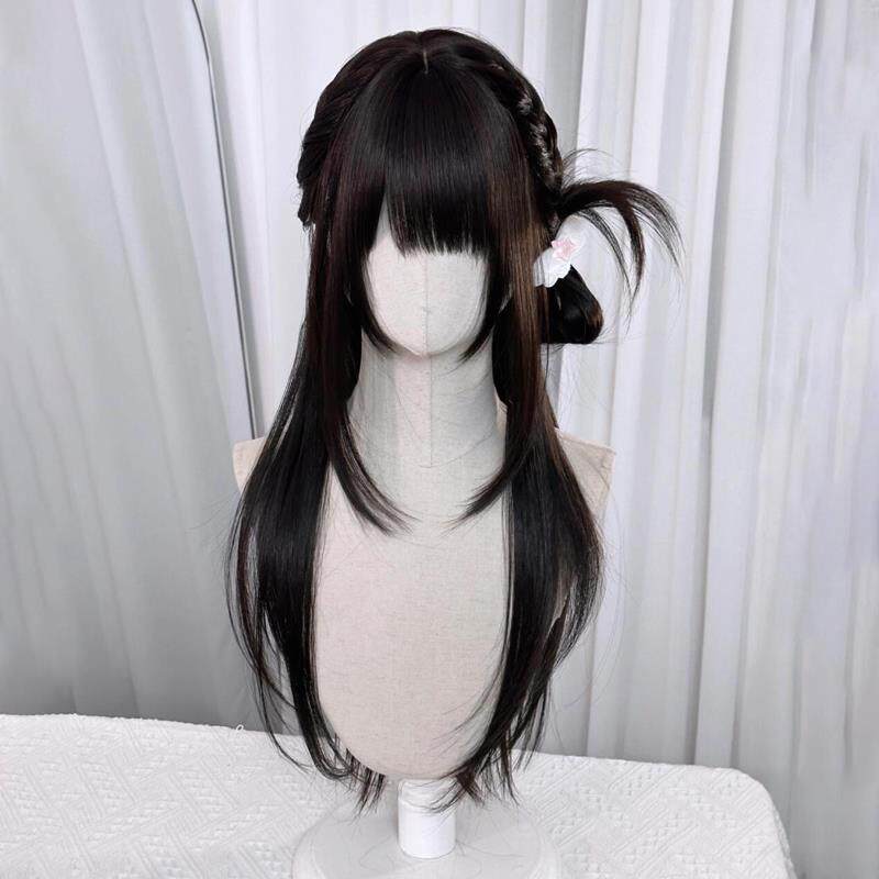 【漫画女主】星晴假发女长直发高层次日系少女jk黑长直彷真全头套