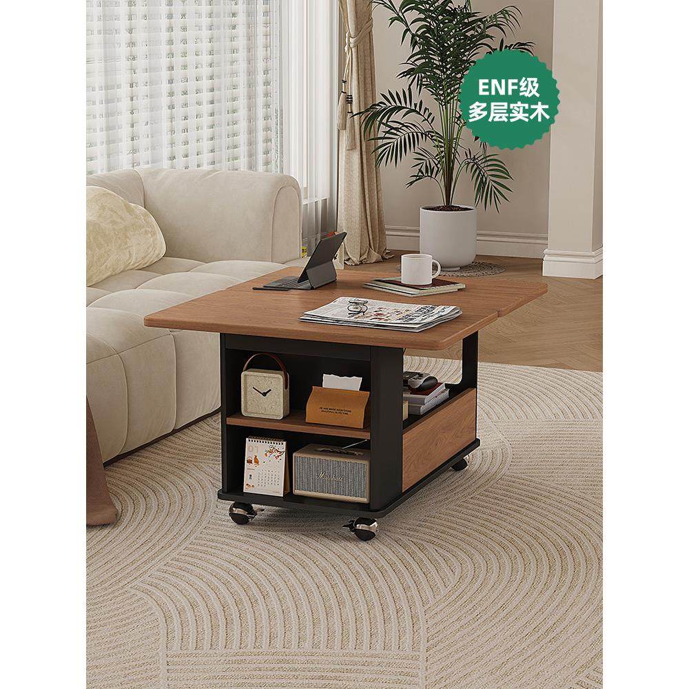 新款客厅沙发边柜可移动折叠茶几边几带轮小推车小户型多功能茶桌,住宅家具,可移动边柜,淘宝优惠券,粉丝福利购,淘宝优惠卷