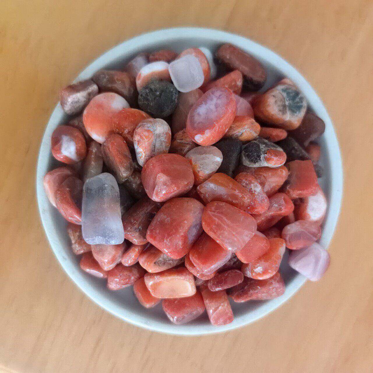 现货南红玛瑙碎石红玛瑙碎石鱼缸造景装饰消磁供佛工艺