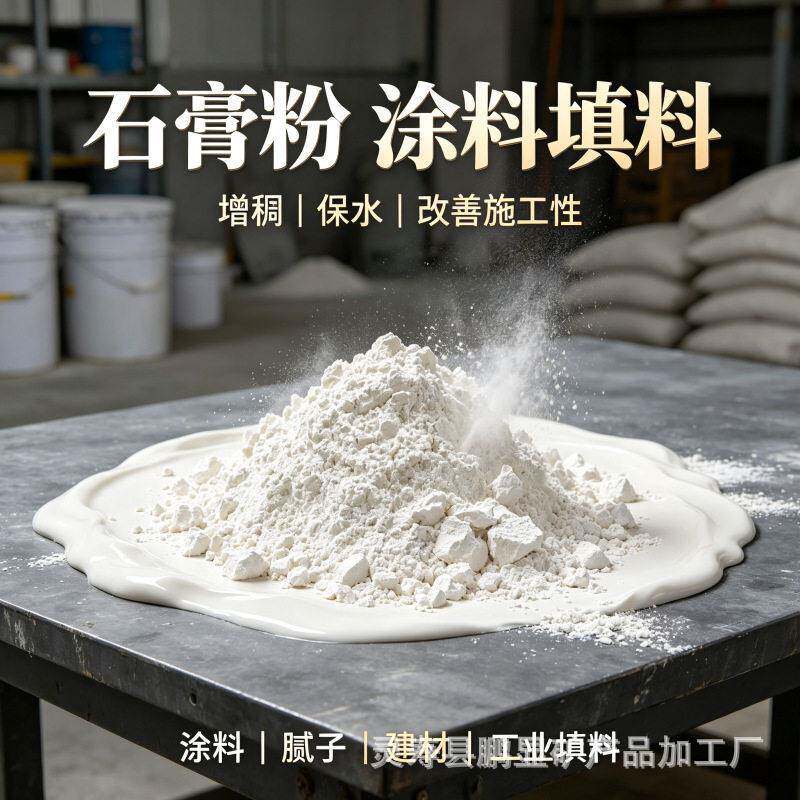 超细建筑石膏粉325目石膏线模具打底石膏工地内墙修补快凝石膏粉