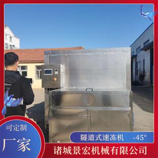 景宏机械隧道式速冻机肉食冷冻海鲜水饺生胚包子油条速冻机
