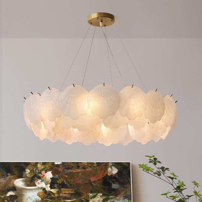 客厅吊灯法式奢灯奶油现代简约风53148轻个性大厅卧室5主灯202新