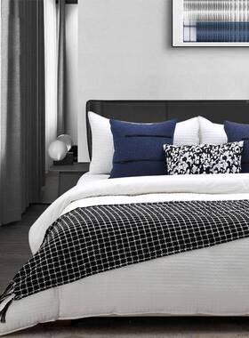 样板间孩男儿童床品房多件套绿色轻奢简约别墅摆场系CPM软装设计