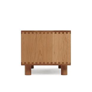 樱桃木单沙发柜实木落边地矮边几层床头柜RCQ榻榻飘窗台原木小米