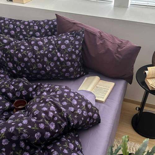 GZ长61床0F78S68T80s绒棉复古田园风纯棉床上四件M套单被套床品三