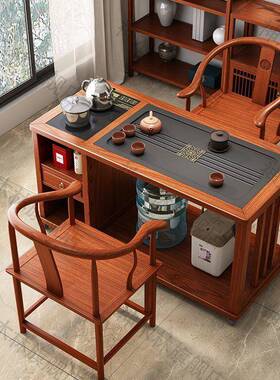 2025年新款可动阳台茶椅组合带泡轮全实木ZON茶桌小移户桌型台茶
