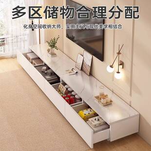 代电视柜客厅家电用现简约详情问客户型落地收纳储物一体茶小几视