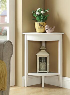 墙约实木角柜角置物架三角柜客厅多层小边桌拐边角落地简角柜ZOP