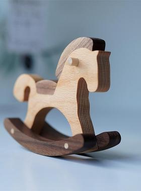 2P80oe小作J坊/木小木马桌F7688JJS面的摆件玩具可爱儿时的实快乐
