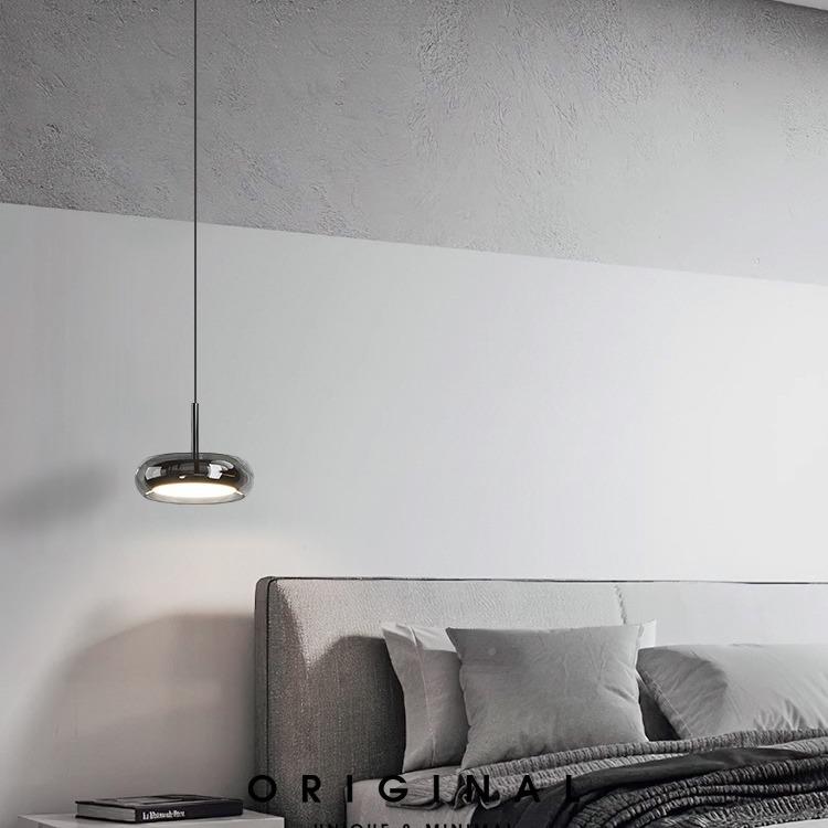 意床式极简主卧头吊灯现璃代简约设师计715创意玻餐厅吧台卧室吊