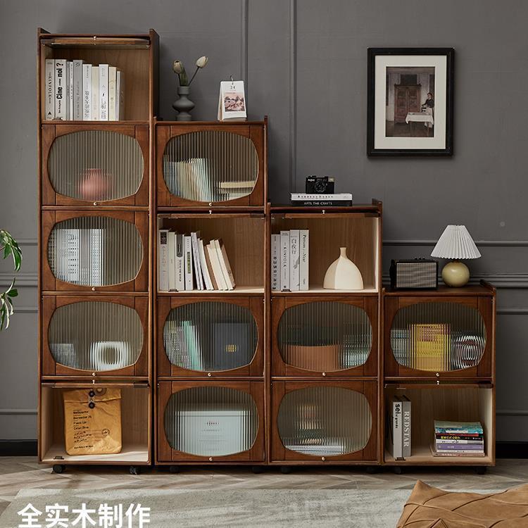 实木纳厅五斗柜收柜防尘卧室夹储物柜房间置物缝窄书柜立柜JMS-ZH