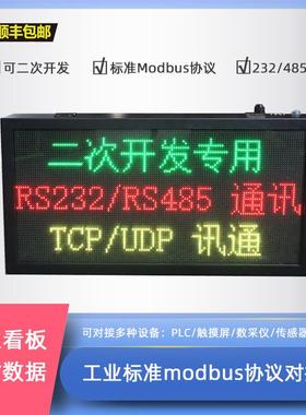 工业标准Modbus协LHY议电子看板对4接85P示L室C内LED显屏
