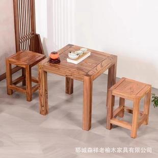 老矮榆木小凳角奇几小茶几家用花几浴缸盆架ICW浴景缸架石宝座花