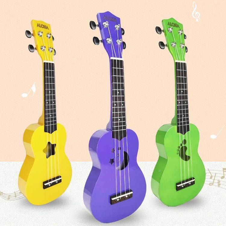 克里椴里ukuleASU02le尤木质可弹奏乐2器小吉他1寸木彩色工厂