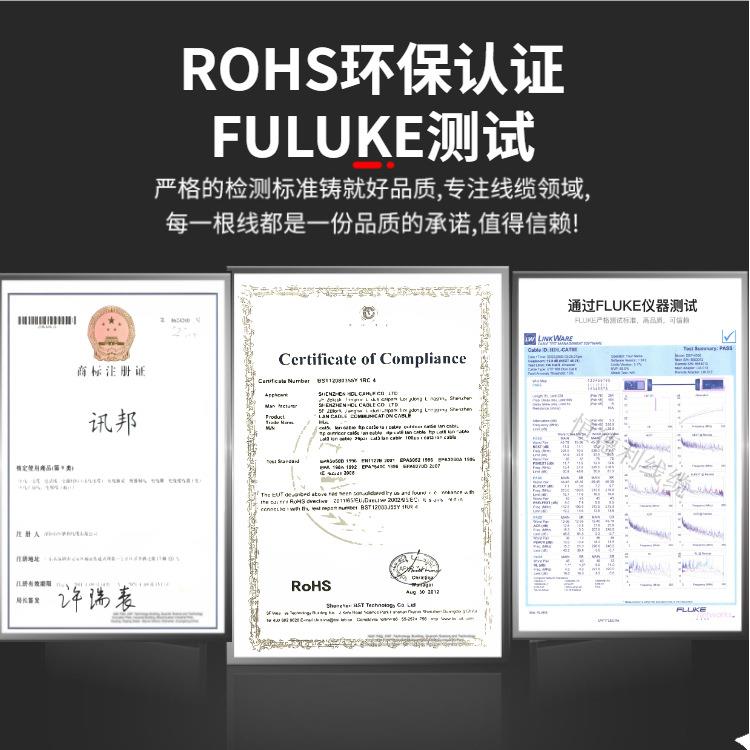 股超七多类双屏线蔽网CAT7A以太网SF/F软TP国标GXV过fluke网络线
