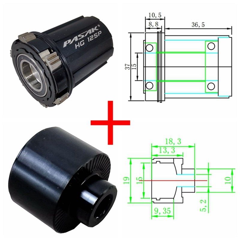 自行车塔基山地车飞轮座HG/MS/XD/XDR 11速12速卡飞X微花键六爪铝