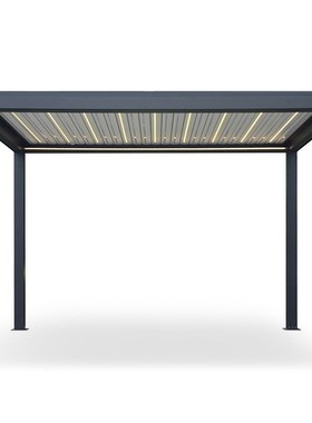 光房休闲篷白色棚子翻转百叶凉亭景观古建长廊P防腐铝合金凉亭尚