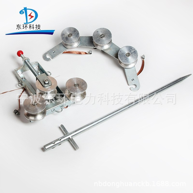 厂家供应SJL-10m0铸铝轮接地滑车 SJT-100铸铁轮三轮钩式接地滑车