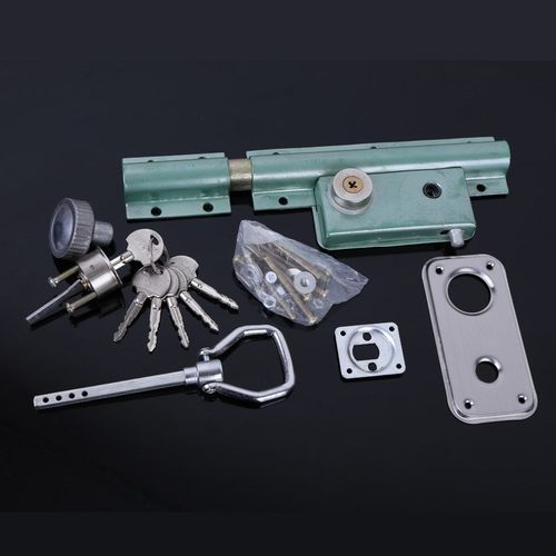 大门锁双开双扇门木门铁门锁齿条锁插销锁门栓防盗大X门锁十字钥