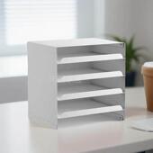 信盘文件收纳盒化妆品收纳层架桌面文件A4纸资料柜多层分格置物架