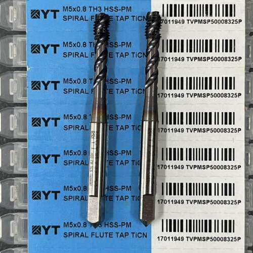 YT进口粉末镀钛螺旋螺丝攻M5 M6 M8 M10 M12 机用螺丝攻HSS-PM