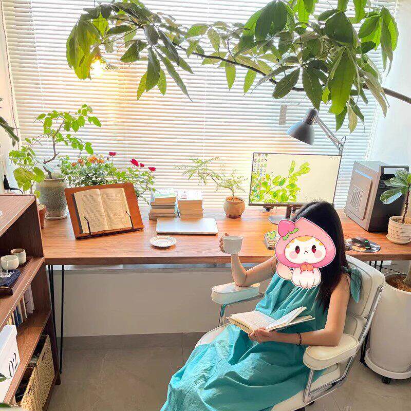 实木凸窗小桌子电脑桌学生卧室学习桌家庭高低腿桌定制工作台