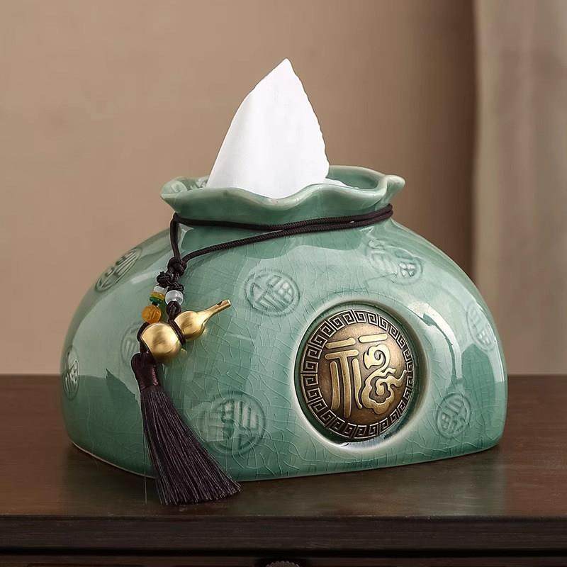 陶瓷纸巾盒客厅新中式家用茶几餐桌纸抽盒装饰创意摆件乔迁礼品,家居饰品,装饰纸巾盒,淘宝优惠券,粉丝福利购,淘宝优惠卷