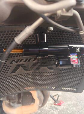 适用于春风800NK摩托车改装铝合金方向阻尼器钛尺底座防甩头支架