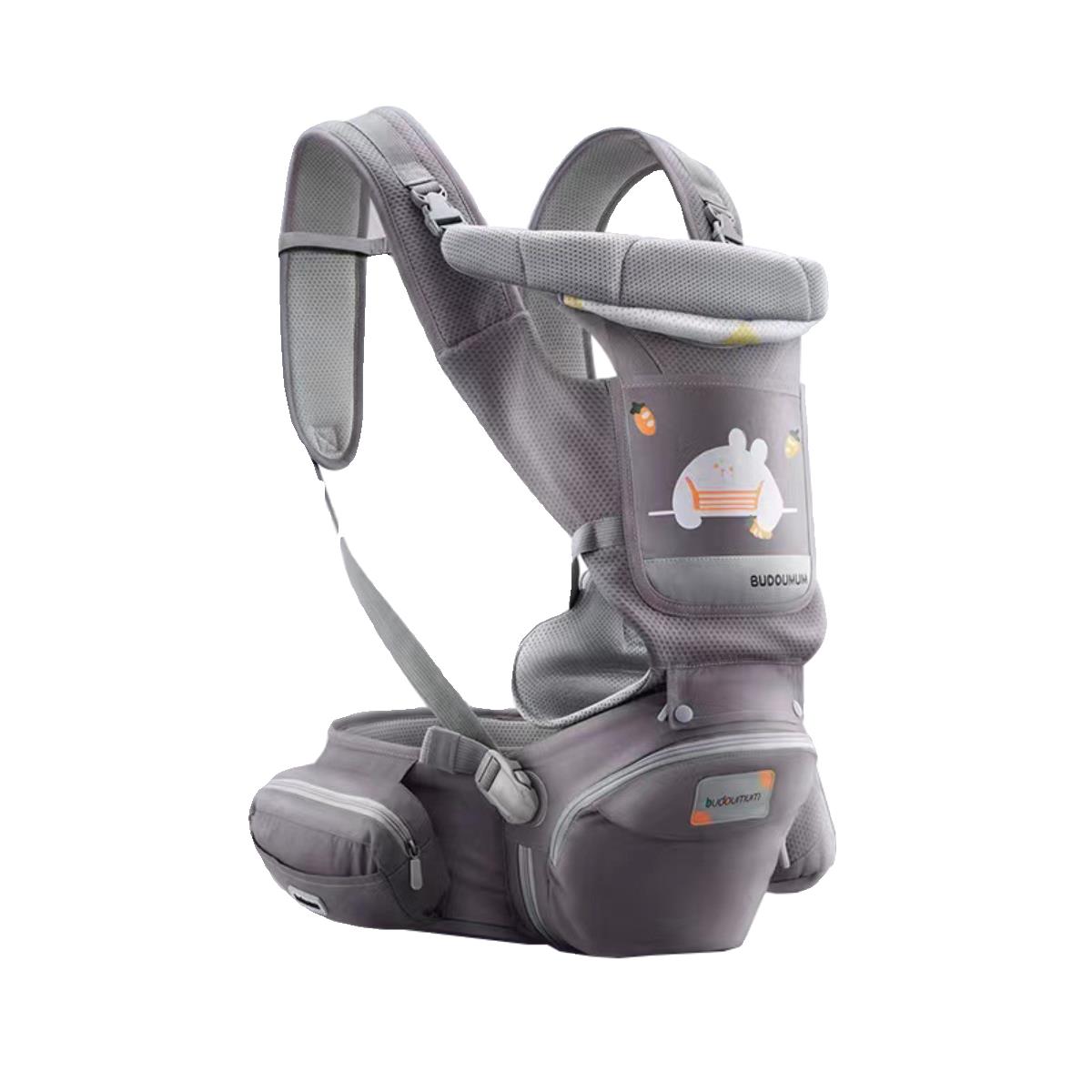 婴儿外出背带腰凳前抱式多功能横抱娃神器后背式婴儿背带挡风新款