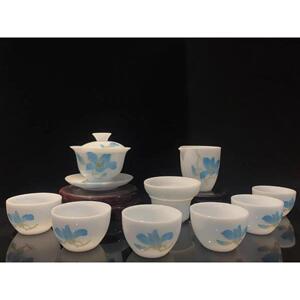 醴陵釉下五彩手绘茶具套装家用办公泡茶壶茶杯高温陶瓷HH