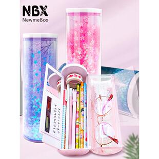 NBX网红流沙文具盒女小学生可爱ins潮少女抖音同款多功能笔盒创意