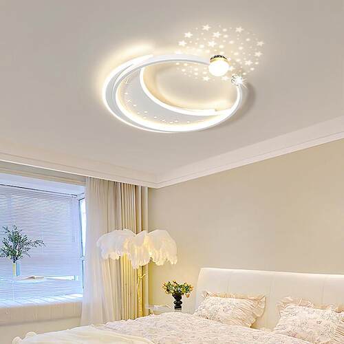 现代简约LED吸顶灯卧室全光谱护眼灯 全屋智能语音控制星空风格